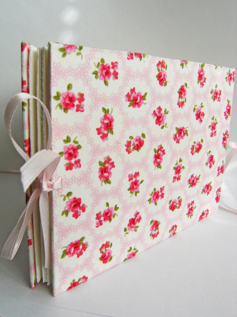 Pink Floral Photo Album - French Vintage Style Photo Book