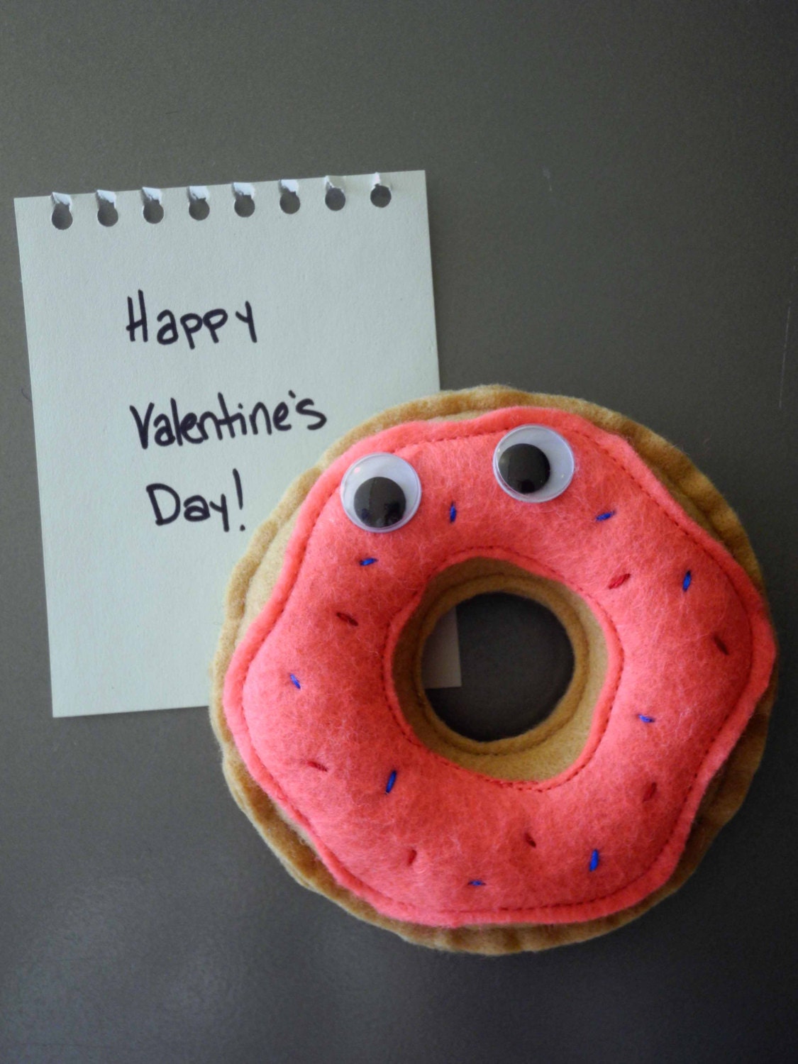 Mr. Donut Magnet - I love you like a fat kid loves cake donuts - Valentine's Magnet