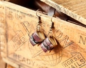 Mini Leather Journal Earrings - Handmade Mini Book Jewelry