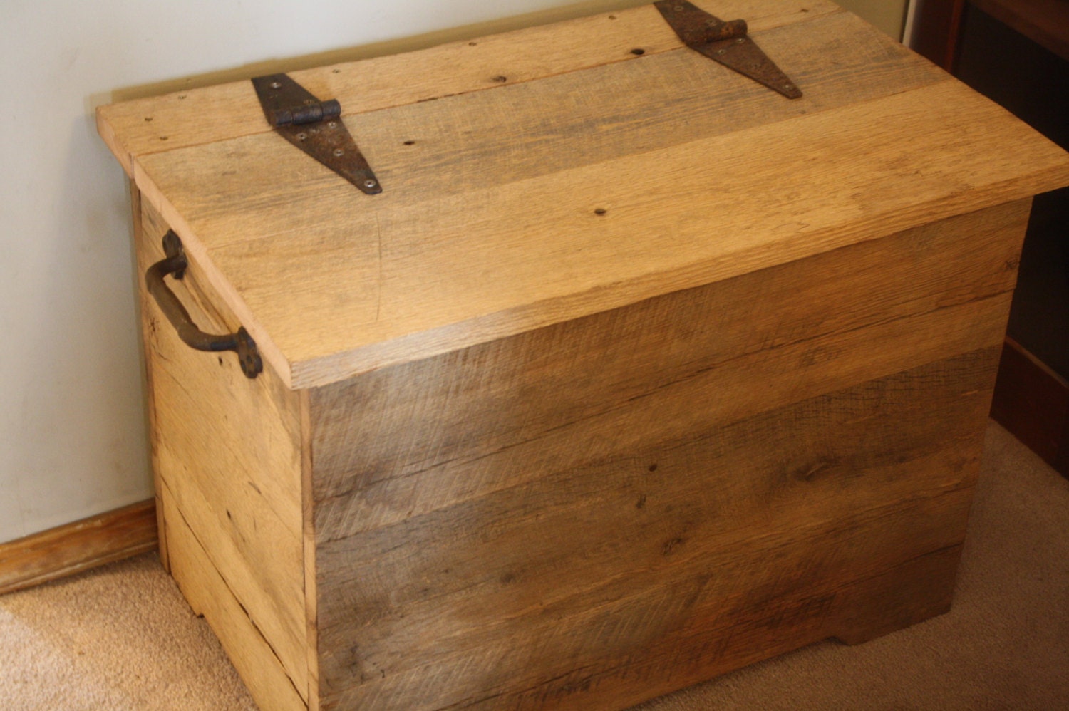 SALE- Ready to Ship Reclaimed Rustic Barn Wood Storage Chest, Coffee Table or Bench