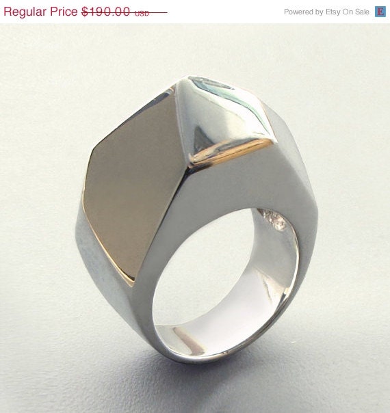 20% off SALE Ends May 23- GEM Unique Sterling Silver Ring, Large Silver Ring, Contemporary rings, cocktail ring, designer rings, italian fi