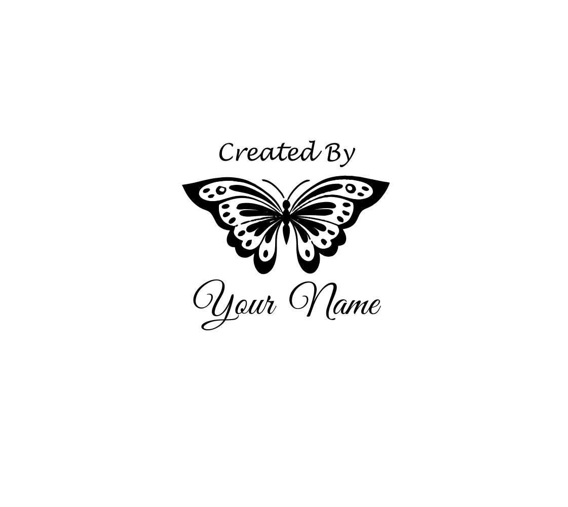 Handle Mounted or Cling Personalized Name custom made rubber stamps C48