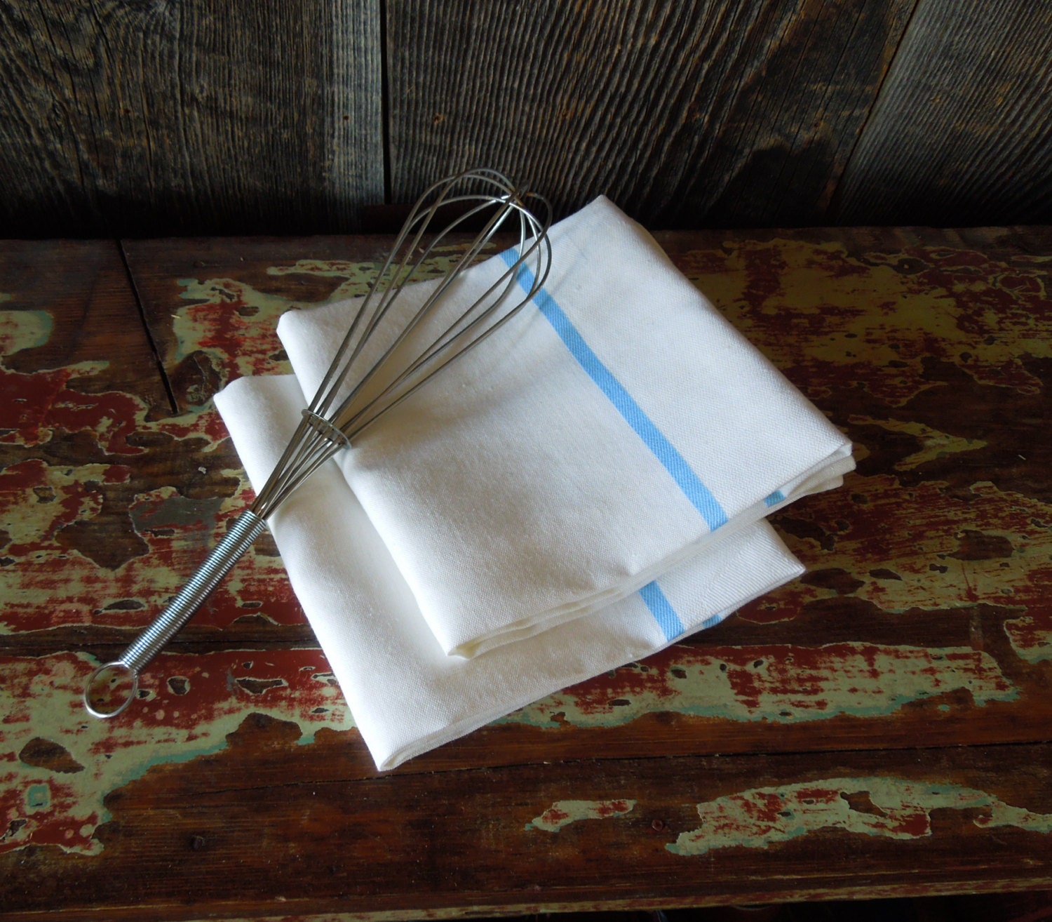 Linen Tea Towels Dish Kitchen  Set of 2