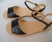 HANDMADE OSTRICH SANDALS .