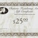 25.00 GIFT CERTIFICATE for Chimera Taxidermy Arts & Chimera Curio