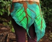 Felt Leaf Fairy Woodland Nymph Pixie Belt With Roots Skirt OOAK