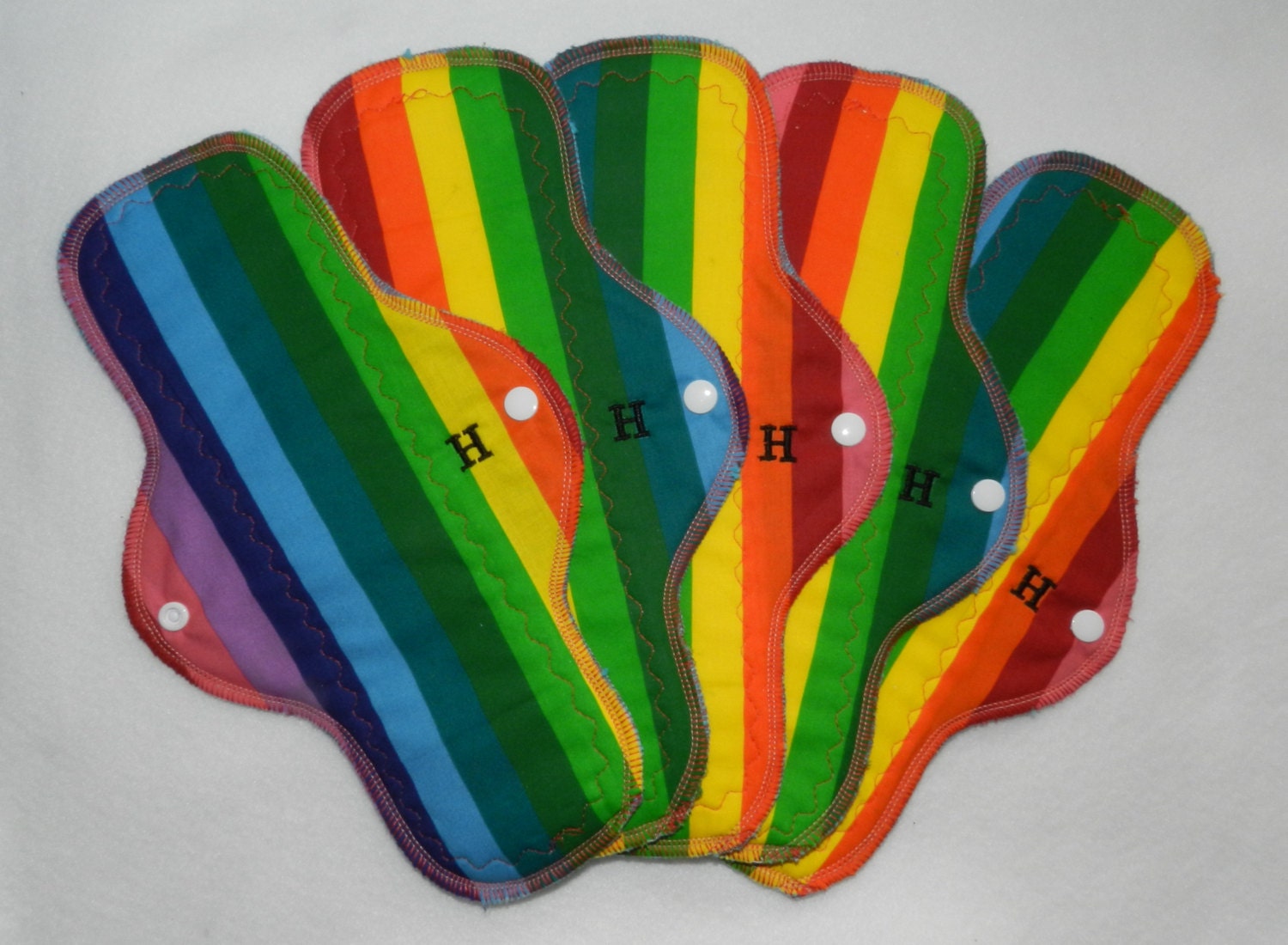 ONE 12 Inch Cotton Rainbow Heavy Flow Reusable Cloth Pad by MotherMoonPads