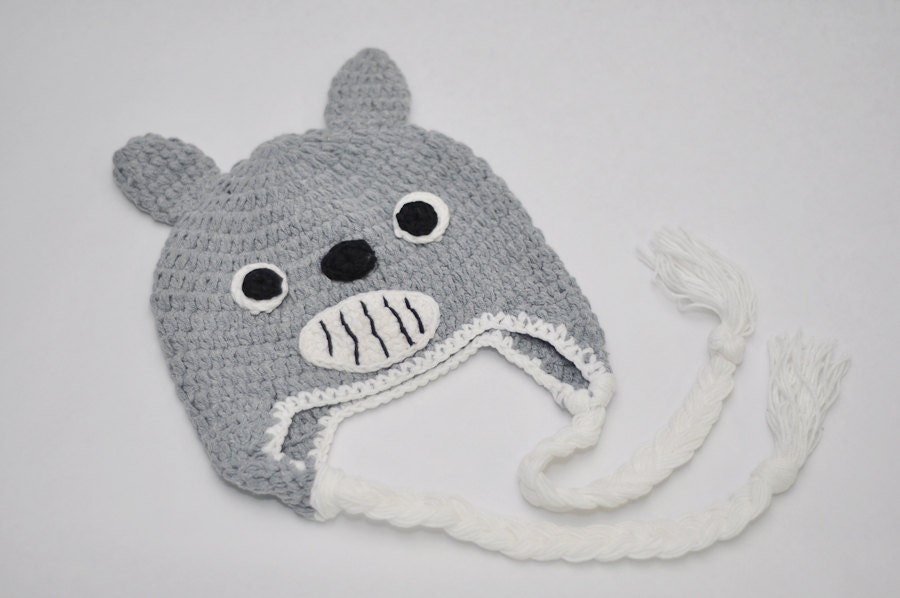 Totoro hat crocheted baby hat anime hat photo prop