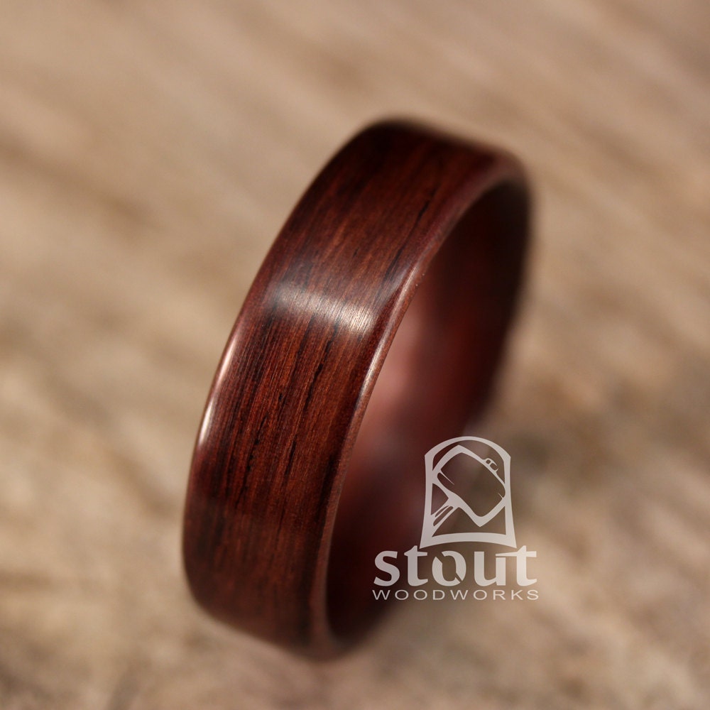 SIZE 10.5 - Classic Indian Rosewood Bentwood Ring - Handcrafted Wooden Ring