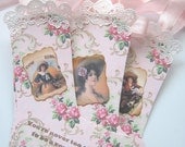 Shabby Pink Cowgirl Boot Gift Tags, Cowboy Boot Tags