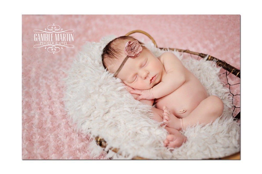 Burgundy Flower Headband Photo Prop or Hair Accessory - Newborn Headband, Teen Headband, Baby Props, Newborn Props, Girl Photo Props