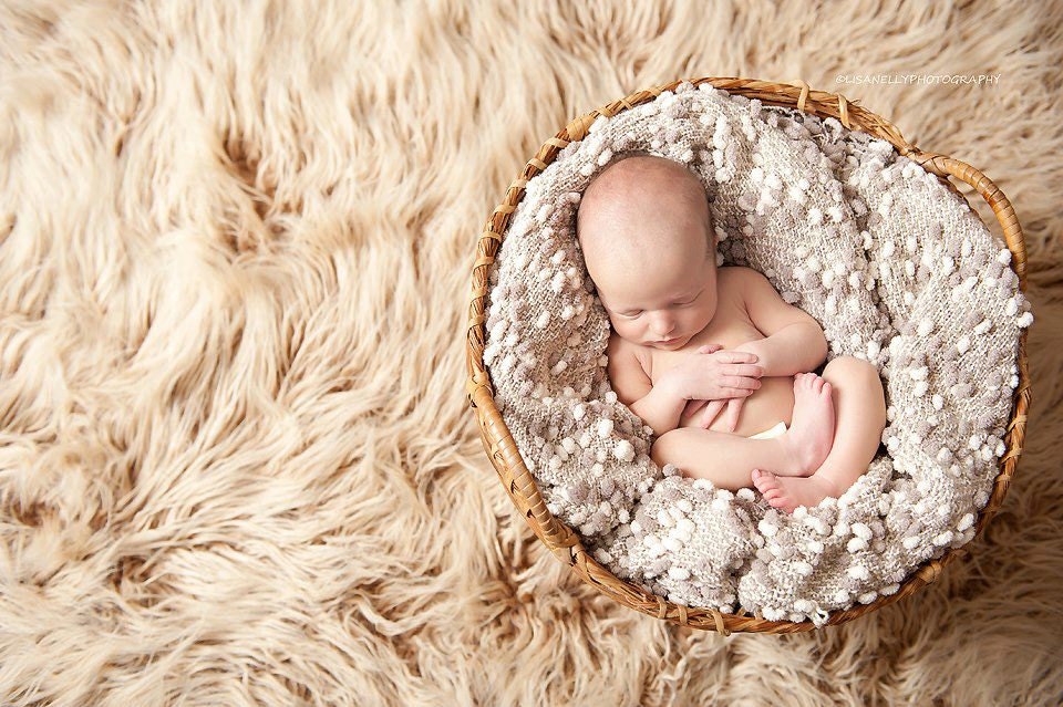 LARgE Pony Long Faux Fur Baby Photography Prop Artificial Fur Fabric  Blanket - Newborn Photo Props, Family Props, Like Flokati 36" x 62"