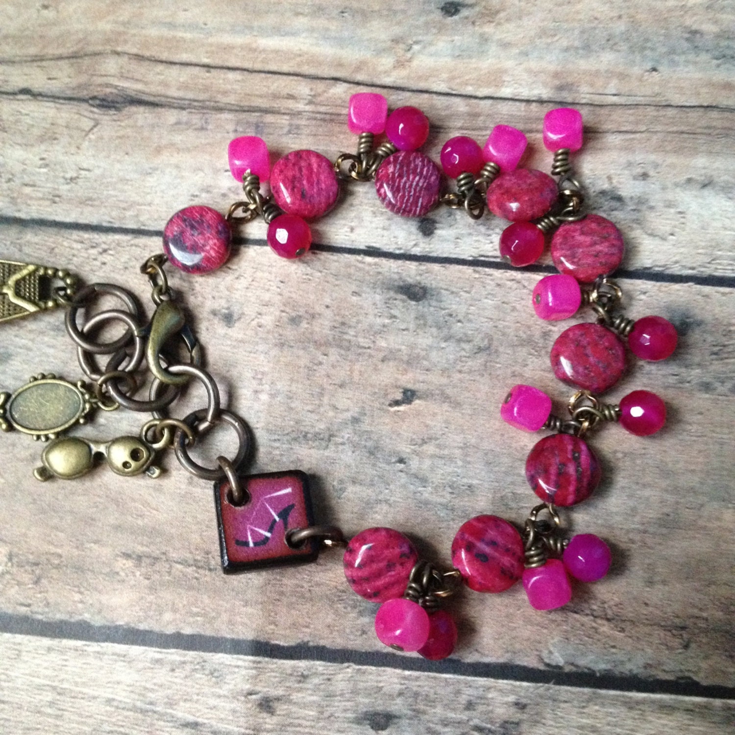 Items similar to Girly girl charm bracelet on Etsy