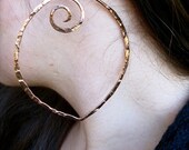 Memorial Day SALE XL Point Swirl Hoop in Copper - E013 or Bronze - E014