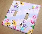 Fariy Girl's Bedroom Double Light Switch Cover