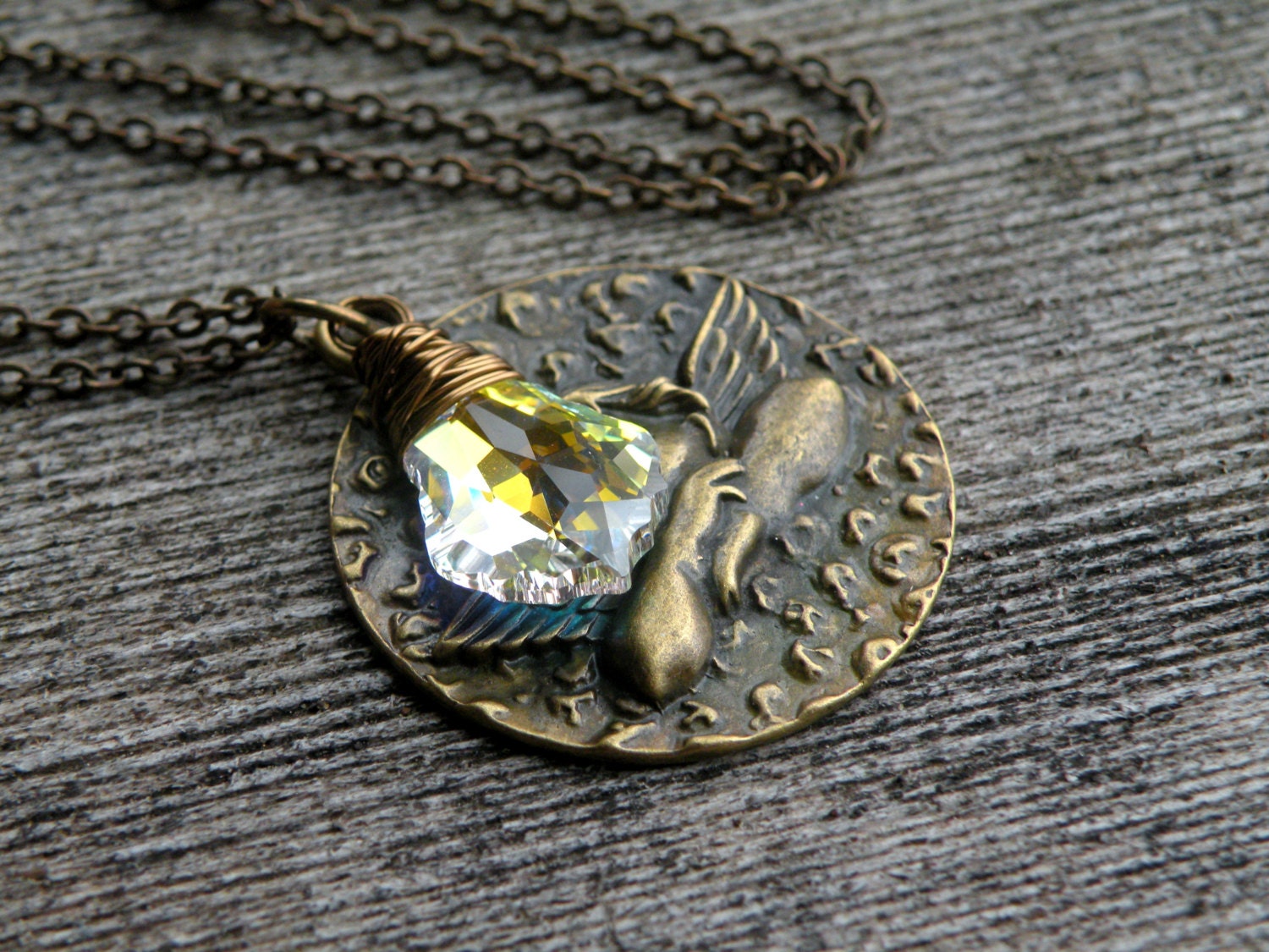Angel Necklace, Swarovski Crystal, Crystal, Angel Crystal, Heaven