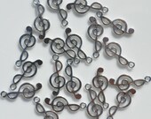 Tibetan Silver Treble Clef Music Charms