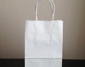 White Paper Gift Bags - Set of 10