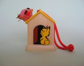Vintage hanging Cat House pencil sharpener from the 1980's