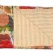 Queen Size Bedcover in Beige - Throw - Katha quilts - Reversible Quilt - Quilted bedcovers - Floral Quilt - Spring Collection Quilts