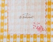 Will You Be My Jr. Bridesmaid Hand-Stamped VINTAGE Handkerchief
