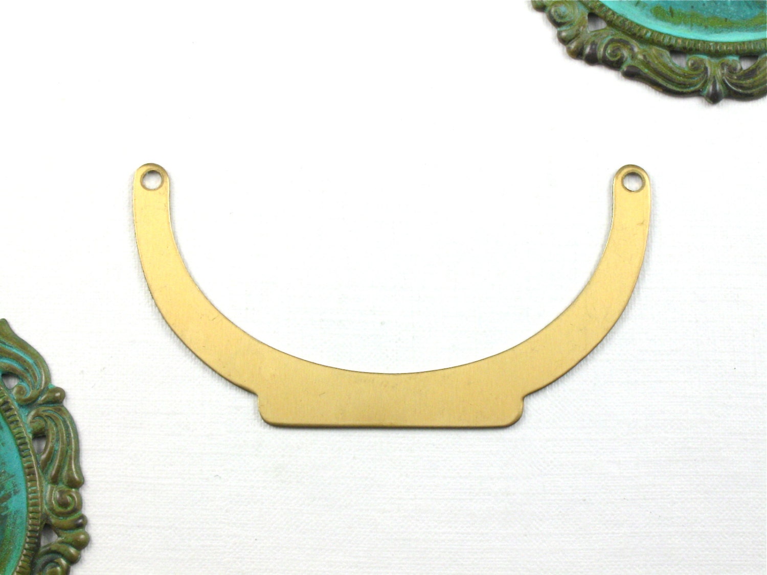 5 blank TRIBAL jewelry pendant necklace bibs. 66mm x 7mm (ST206b). Please read description