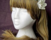 Ivory Bridal Kanzashi Hairband, Wedding Hair Flower, Bridal Hair Accessories