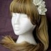 Ivory Bridal Kanzashi Hairband, Wedding Hair Flower, Bridal Hair Accessories