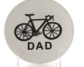 Dad Bike Dish, Change Dish and key plate with Bicycle for Fathers Day