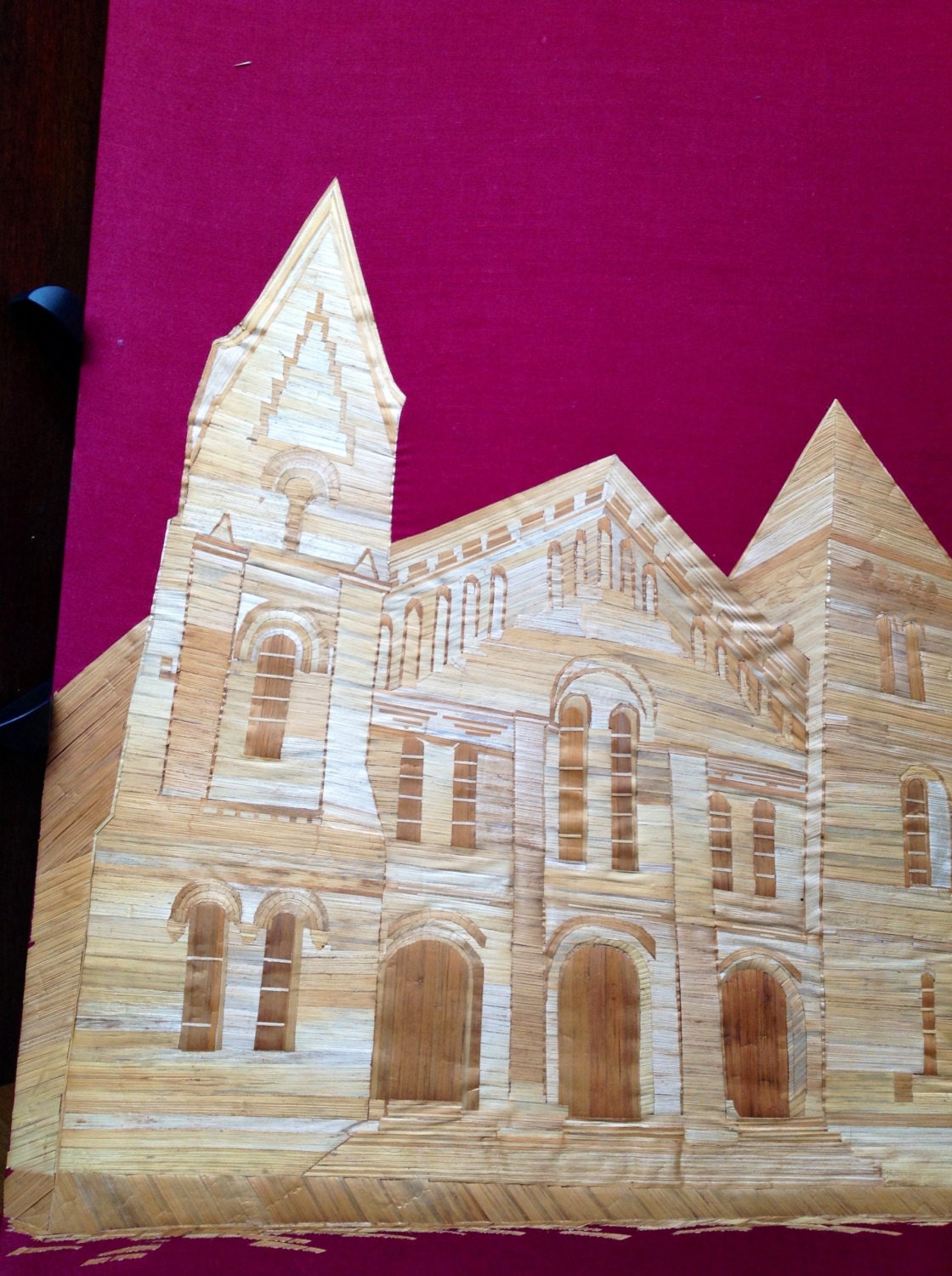 First Presbyterian Church. Handmade leaf art. Welcome to Galveston.  Have U seen ancient leaf art.