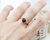 Solidity - Lava wire wrapped ring (SR)