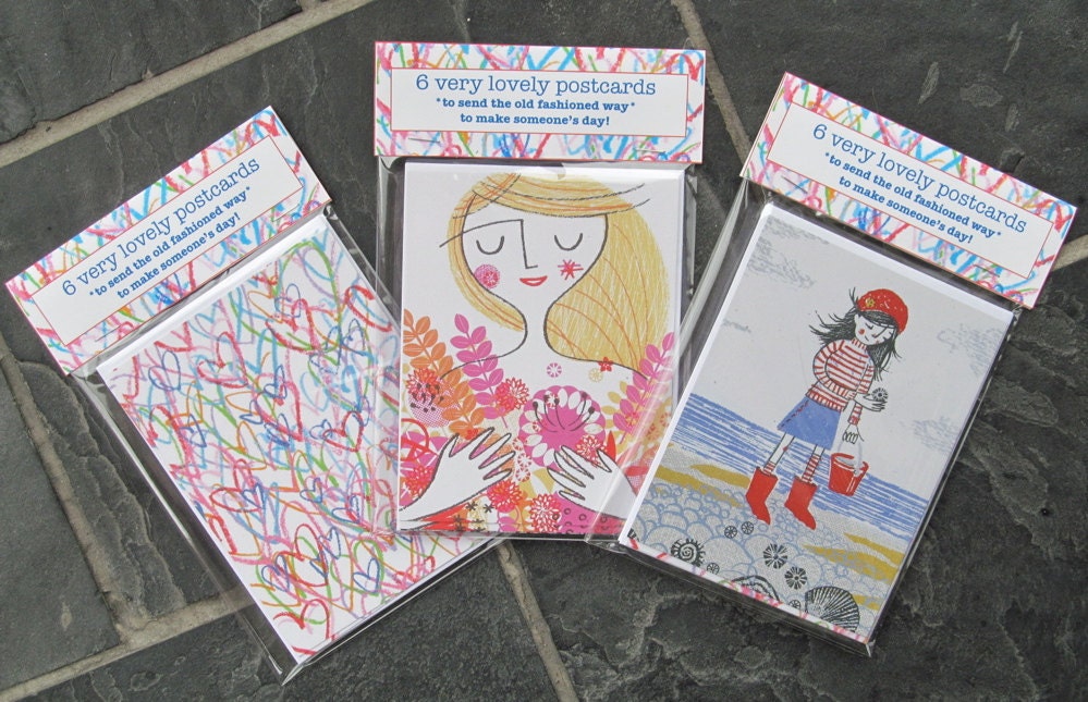 6 Very Lovely Postcards