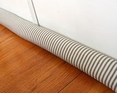 Draft Stopper, Door Snake, Blue, Navy Blue, Off White, Ticking. 177