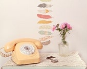 Wall Decals Mini Floating Feathers (Reusable and removable fabric stickers, not vinyl) - MINI Floating Feathers