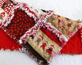 SALE Sock Monkey Rag Lovey - Baby Blanket