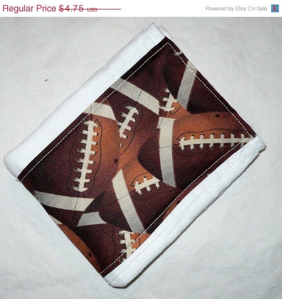 SALE Football Burp Cloth - Cloth Diaper Boy