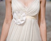 Ella Flower Belt (medium) : silk organza and pearls - ready to ship