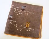 Vintage OWL Handkerchief Faith Austin