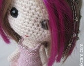 PDF Crochet Evening Gown Pattern for Deniz Doll