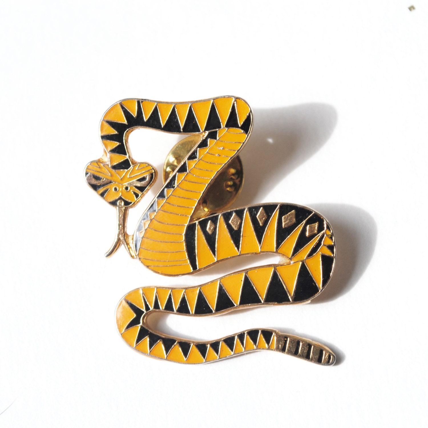 Diamondback Rattlesnake Enamel Pin