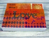 Love Original Collage Word  Art