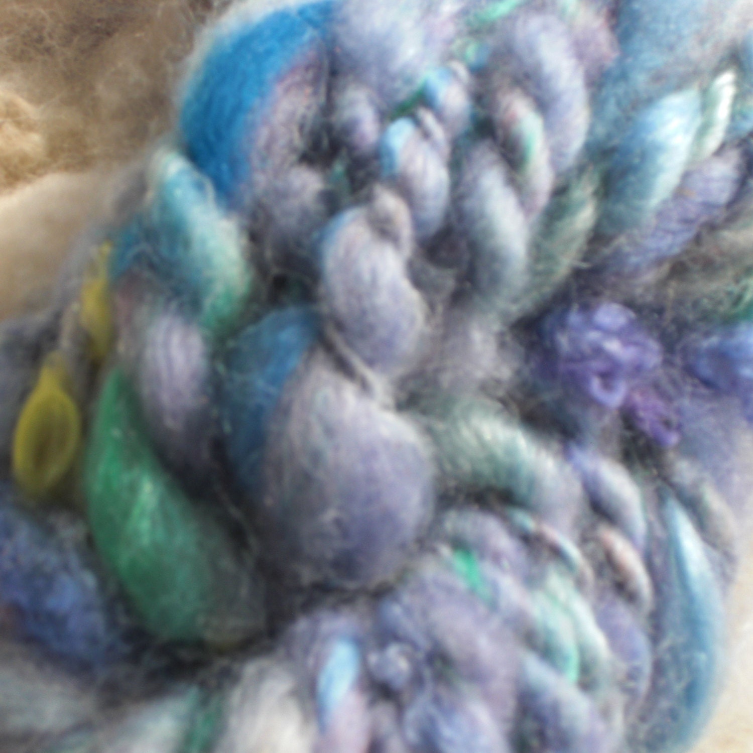 Handspun blue artyarn