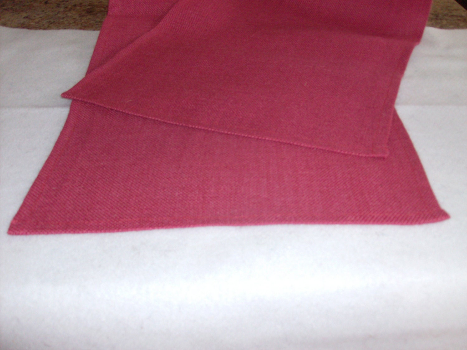 Burlap 14 X 36"  berry  color table runner and other colors