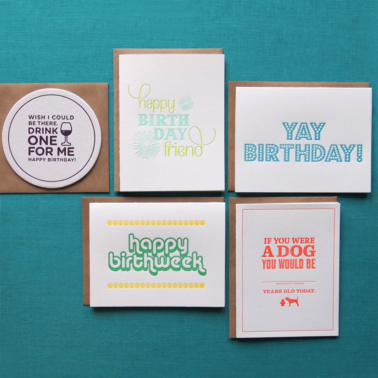 Happy Birthday Card Set