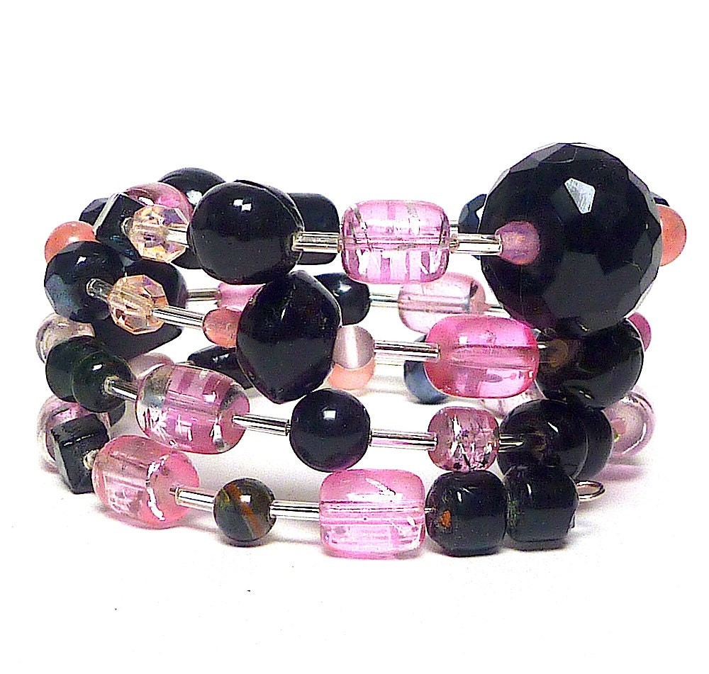 Coil Beaded Bracelet POODLE SKIRT Beading Divas Fundraiser