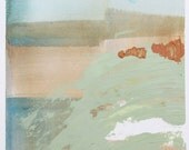 Winter Abstract Landscape Art, 8 x 10 original fine art -- "Painting 267"