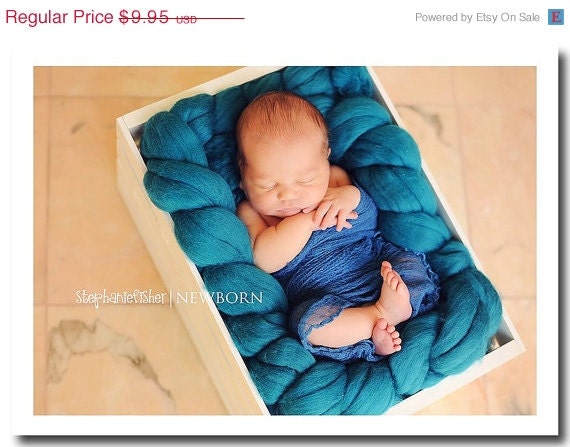MEMORIAL DAY SALE Newborn Photography Wrap - Baby Boy or Baby Girl - Cheesecloth Wrap - Maternity Photo Wrap - Photography Prop - Blue