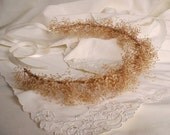 Bridal hair accessory, wedding headpiece, Floral Hair Wreath extra full Babys Breath Ivory Headwreath flower girl halo circlet beach bride