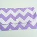 Coupon / Receipt / Cash Budget Organizer Clutch - Lavender Chevron / Zig Zag