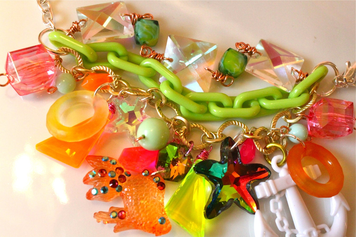 Candy Koi Charm Bracelet - Miami Sea Breeze - Fun by the Sea Shore